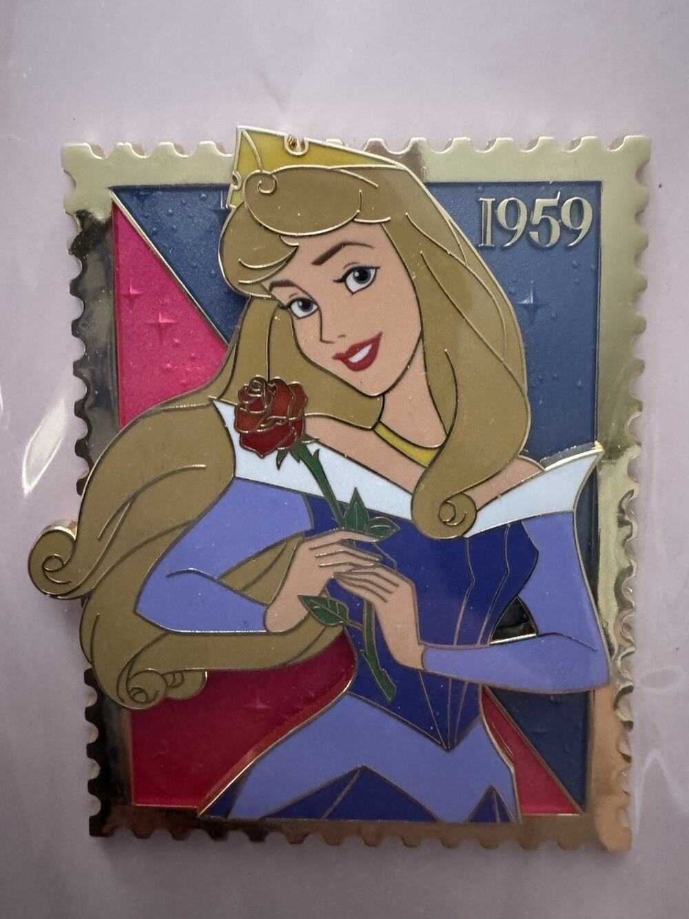 PALM Aurora Sleeping Beauty Pink A La Mode Royal Stamp Pin LE 400